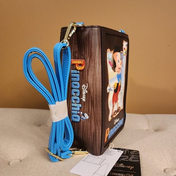 Loungefly Disney Pinocchio Story Book Convertable Backpack Crossbody Bag NEW main image 13